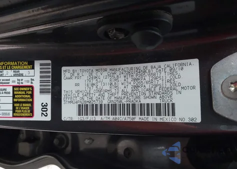 2011 Toyota Tacoma Base V6 из США, поврежденный, VIN 3TMMU4FN2BM025739